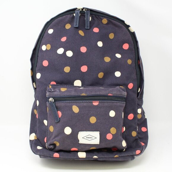 Fossil Handbags - Fossil Ella‎ Polka Dot Laptop Backpack Navy